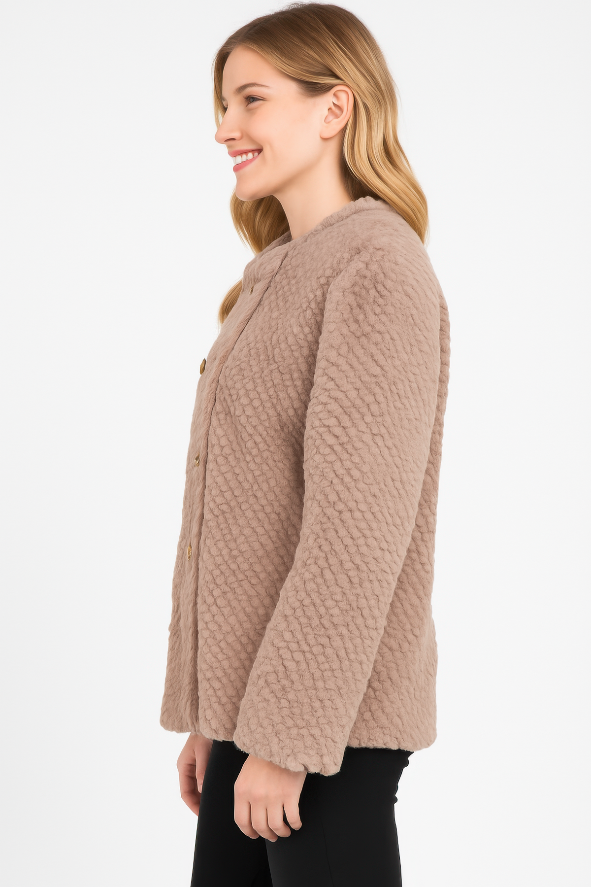 Chaqueta Tessa efecto borreguito · detalle 2