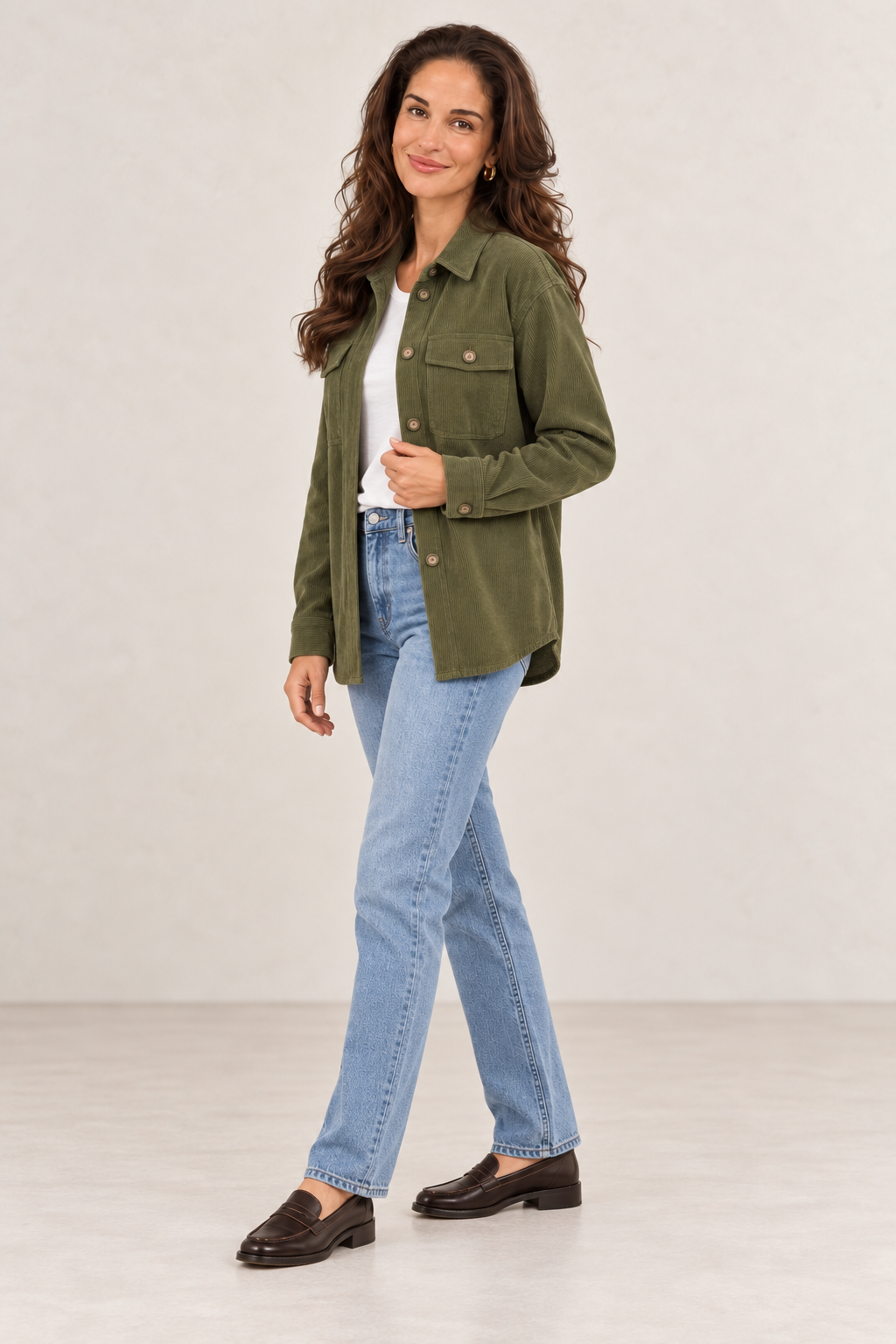 Alba | Sobrecamisa de pana — vista lateral