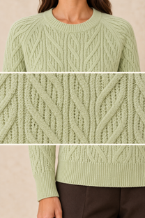 Livia | Jersey trenzado — detalles de la prenda