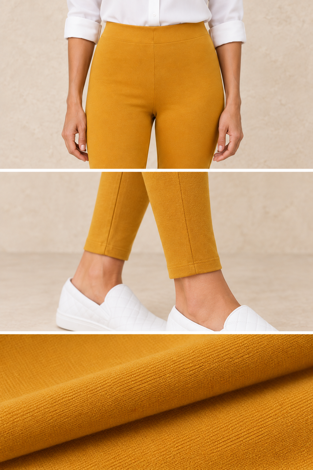 Roma | Pantalón de punto ponte — detalles de la prenda